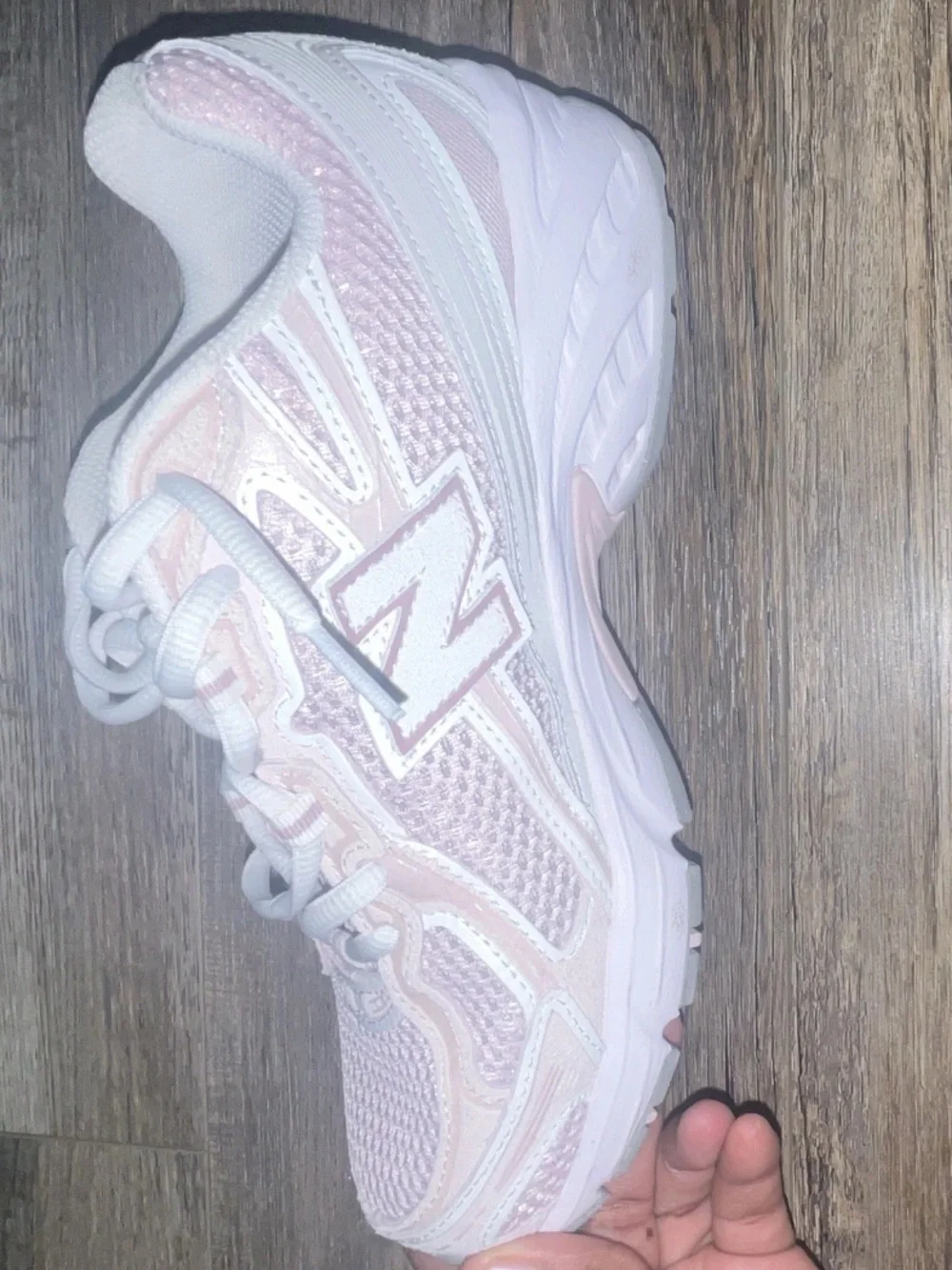 New Balance Kids Light Pink Lace-Up Sneakers